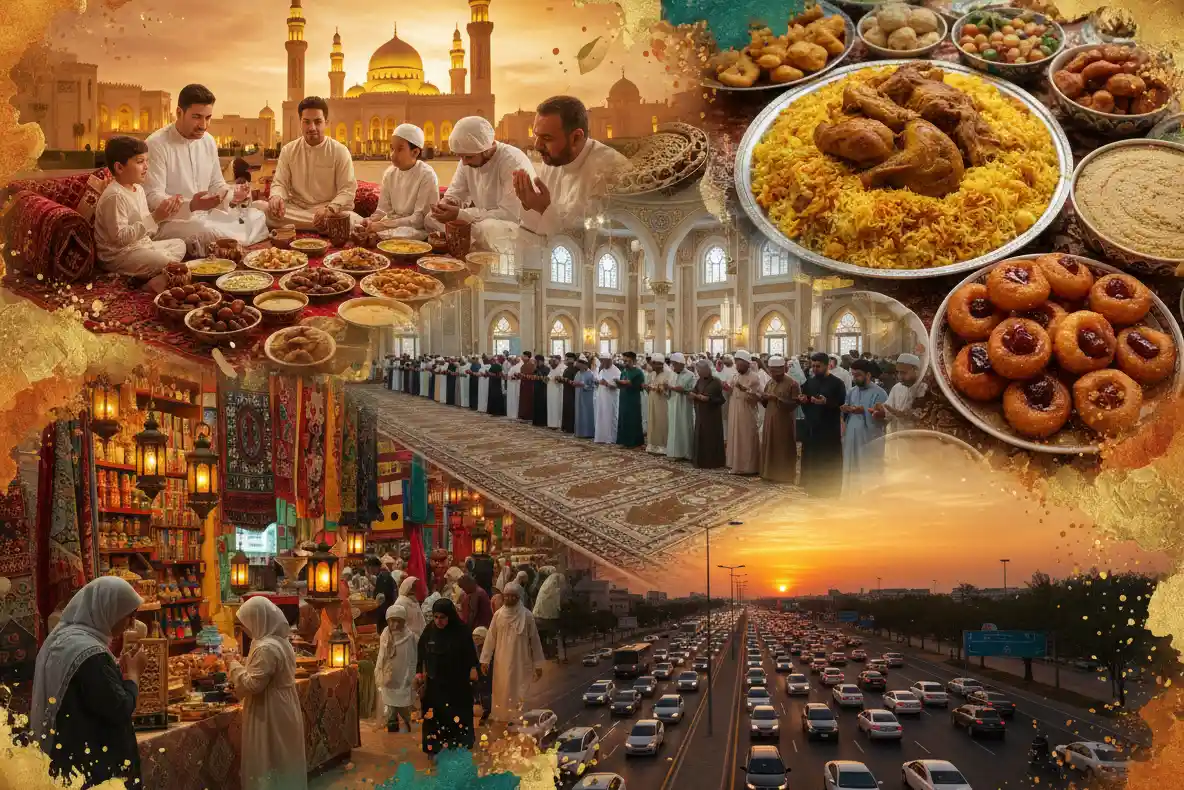 Ramadan 2026 UAE Guide - Timings, Iftar Gatherings & Transport Services