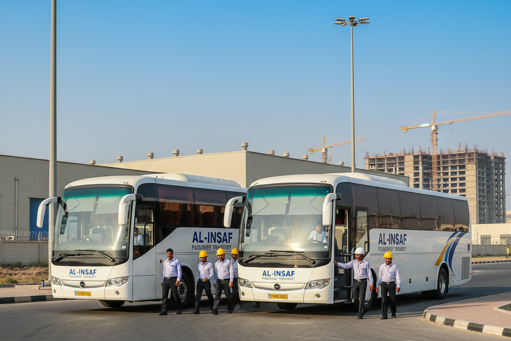 Industrial Staff Bus rental in Sharjah And UAE